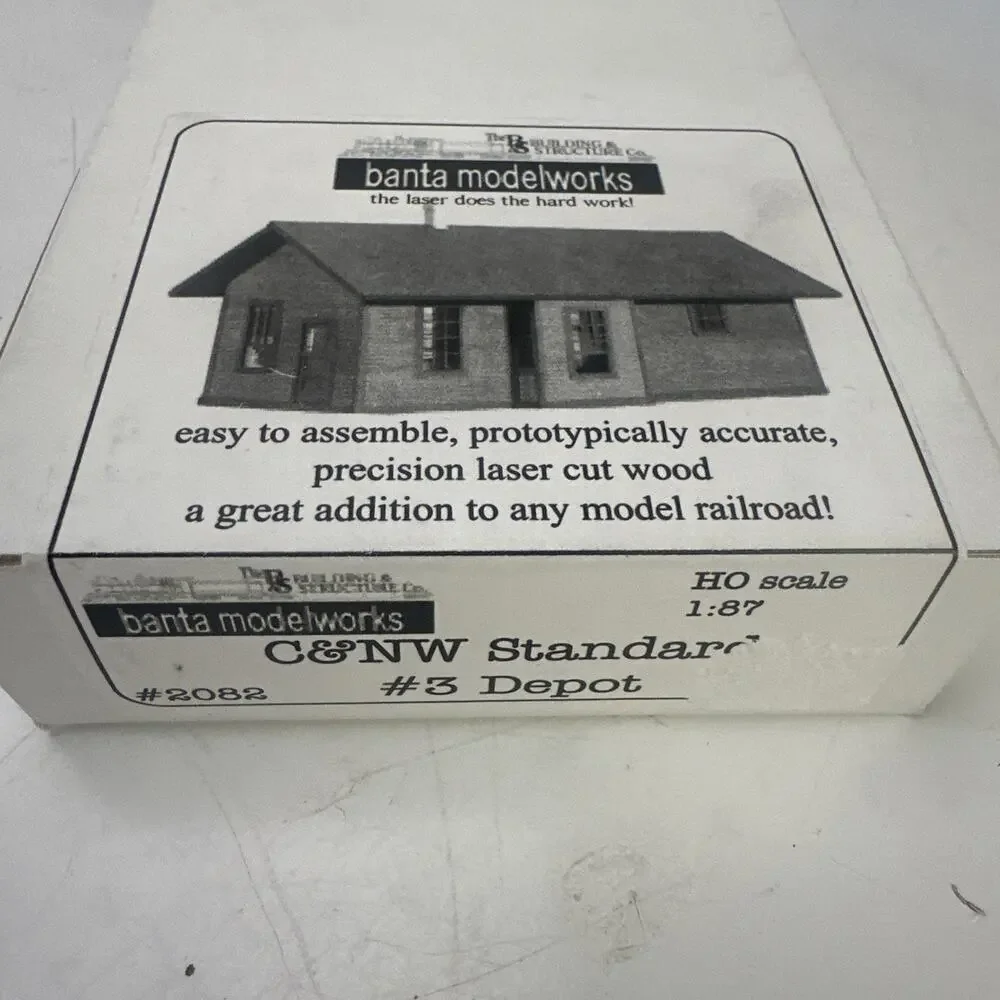 Banta ModelWorks 2082 HO Scale C&O Standard Depot (Laser Cut Wood Kit)